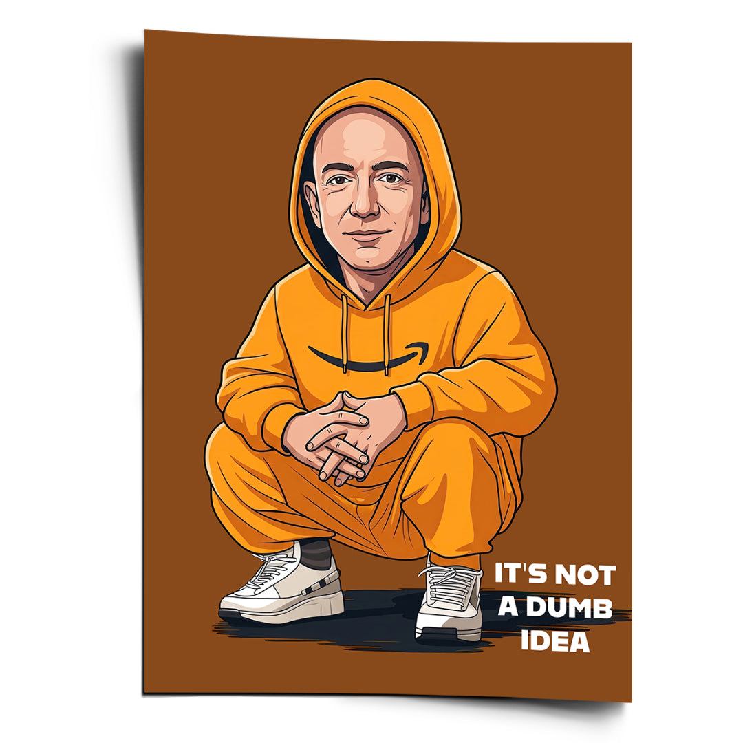 DOTCOMCANVAS Jeff Bezos Swag Poster Vorderansicht