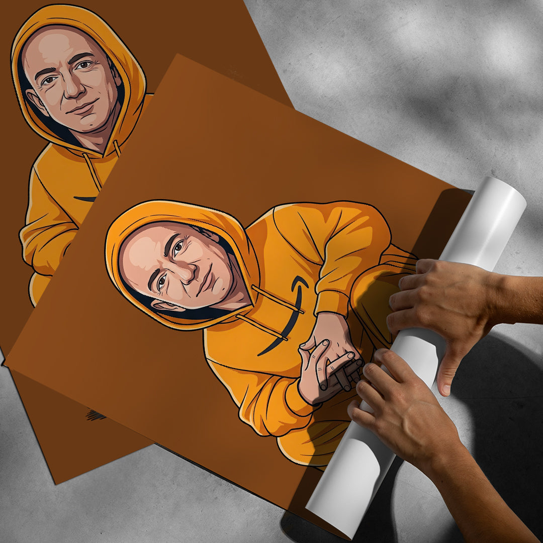 DOTCOMCANVAS Jeff Bezos Swag Poster Rolle