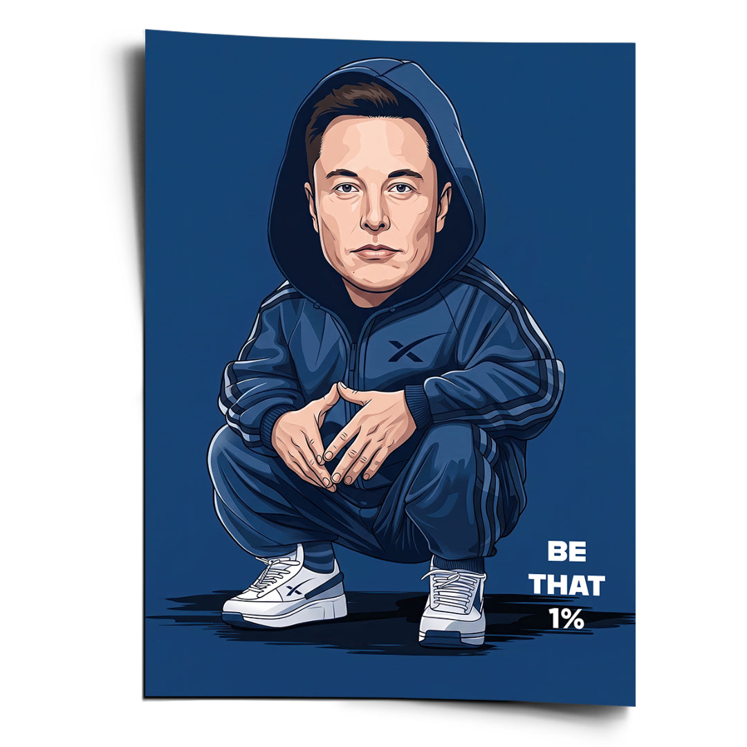 DOTCOMCANVAS Elon Musk Swag Poster Vorderansicht