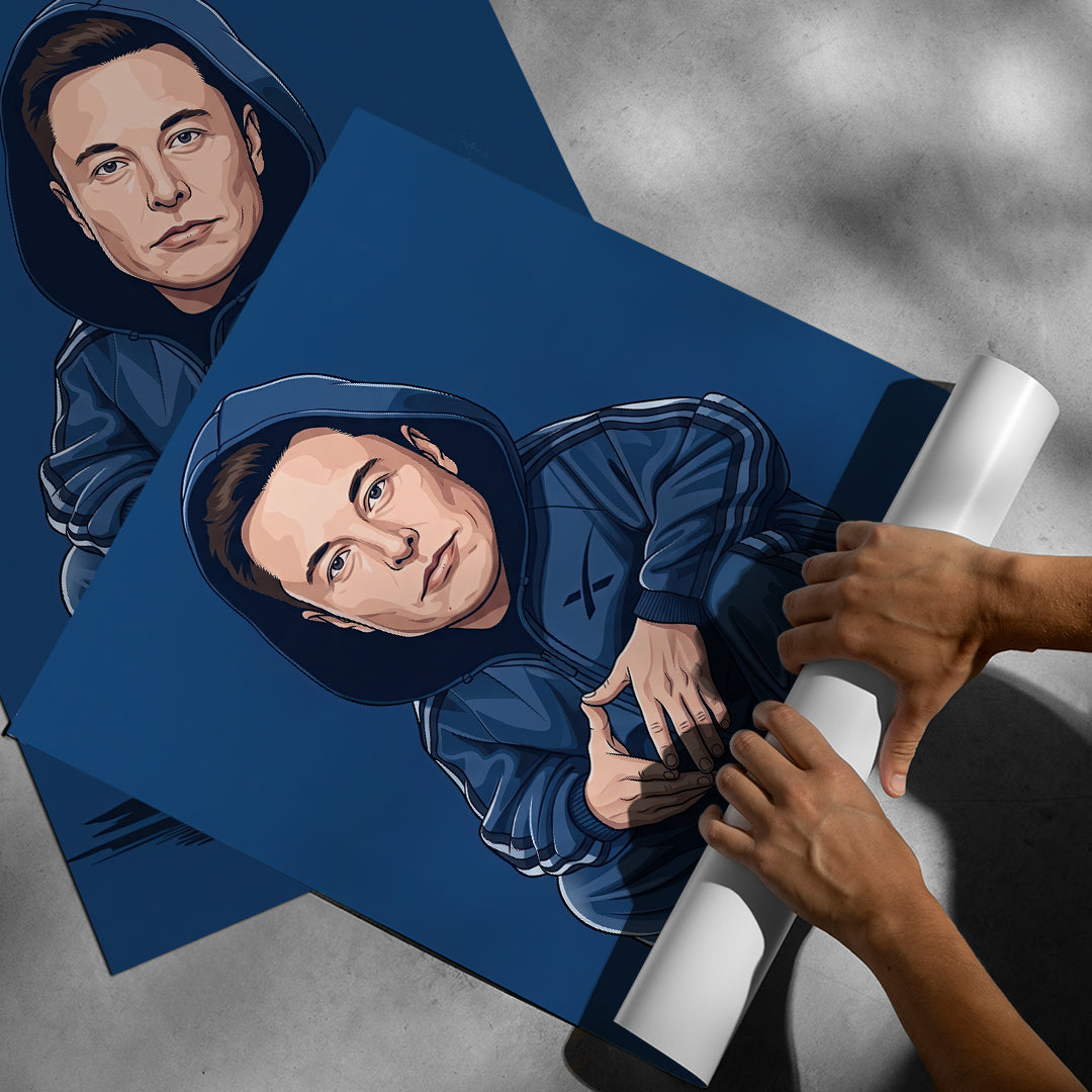 DOTCOMCANVAS Elon Musk Swag Poster Rolle