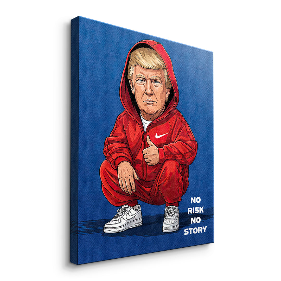 DOTCOMCANVAS Trump Swag Leinwandbild Seitenansicht ohne Rahmen