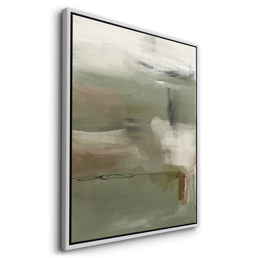 DOTCOMCANVAS Emerald Whispers Leinwandbild Seitenansicht mit weissem Rahmen
