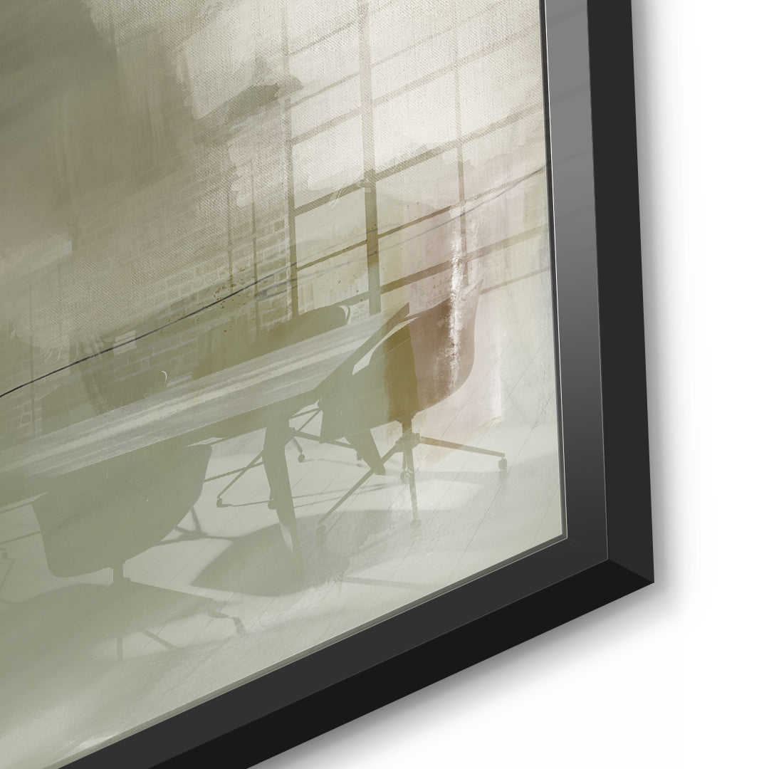 DOTCOMCANVAS Emerald Whispers Acrylglasbild Detailansicht mit schwarzem Rahmen