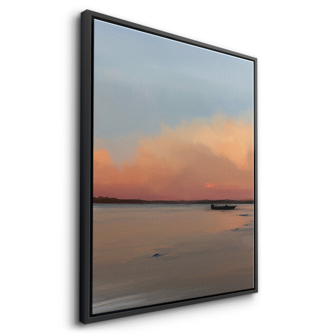 DOTCOMCANVAS Porto Rico Leinwandbild Seitenansicht mit schwarzem Rahmen