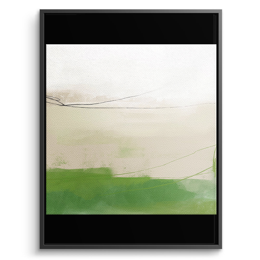 DOTCOMCANVAS What stayed Leinwandbild front Schwarzer Rahmen