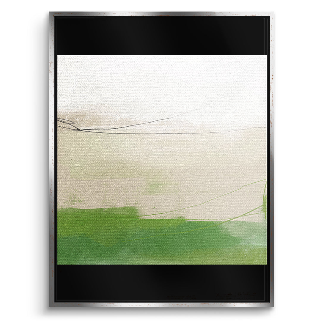 DOTCOMCANVAS What stayed Leinwandbild front Silberner Rahmen