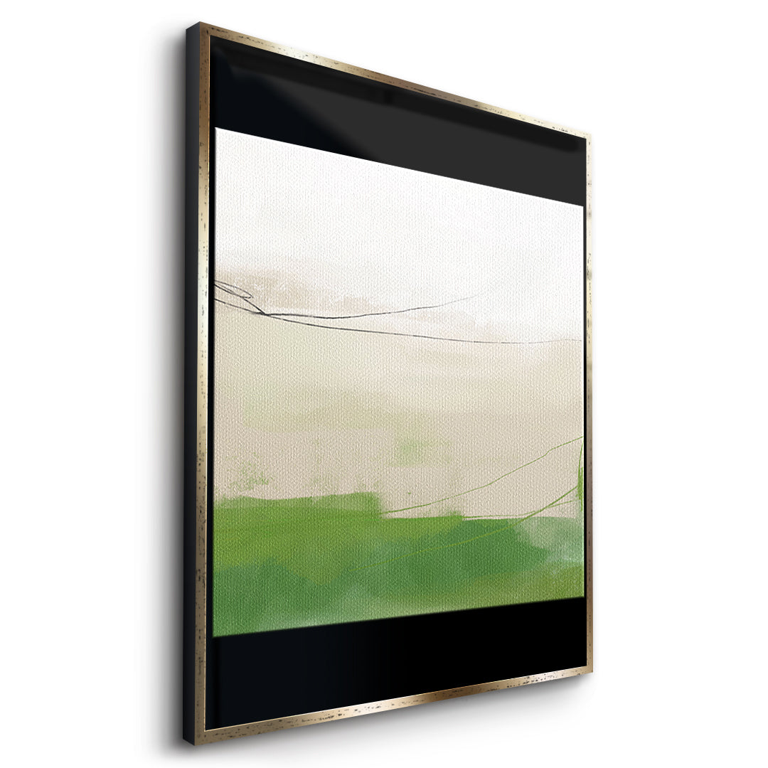 DOTCOMCANVAS What stayed Leinwandbild side Goldener Rahmen