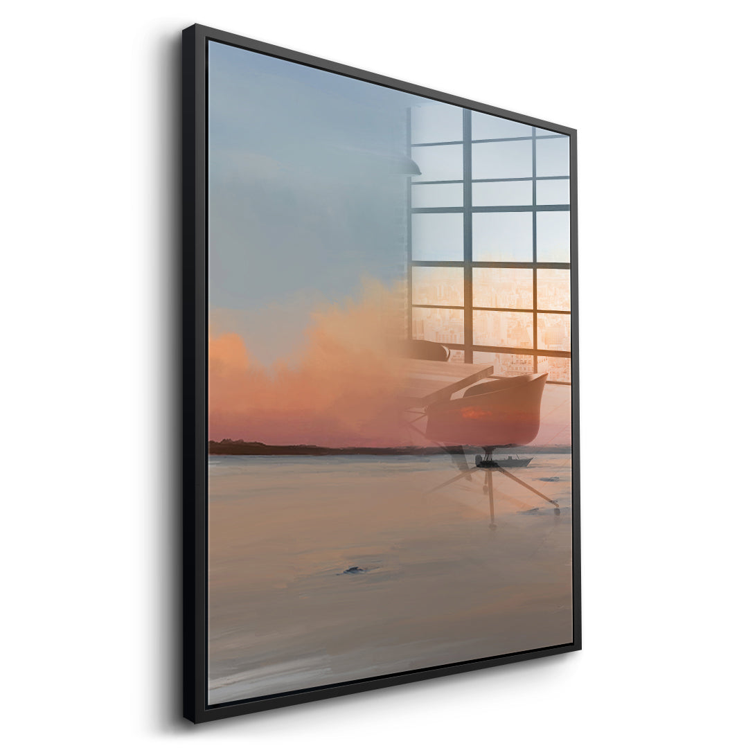 DOTCOMCANVAS Porto Rico Acrylglasbild Seitenansicht mit schwarzem Rahmen