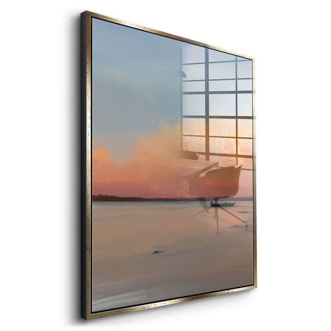 DOTCOMCANVAS Porto Rico Acrylglasbild Seitenansicht mit goldenem Rahmen