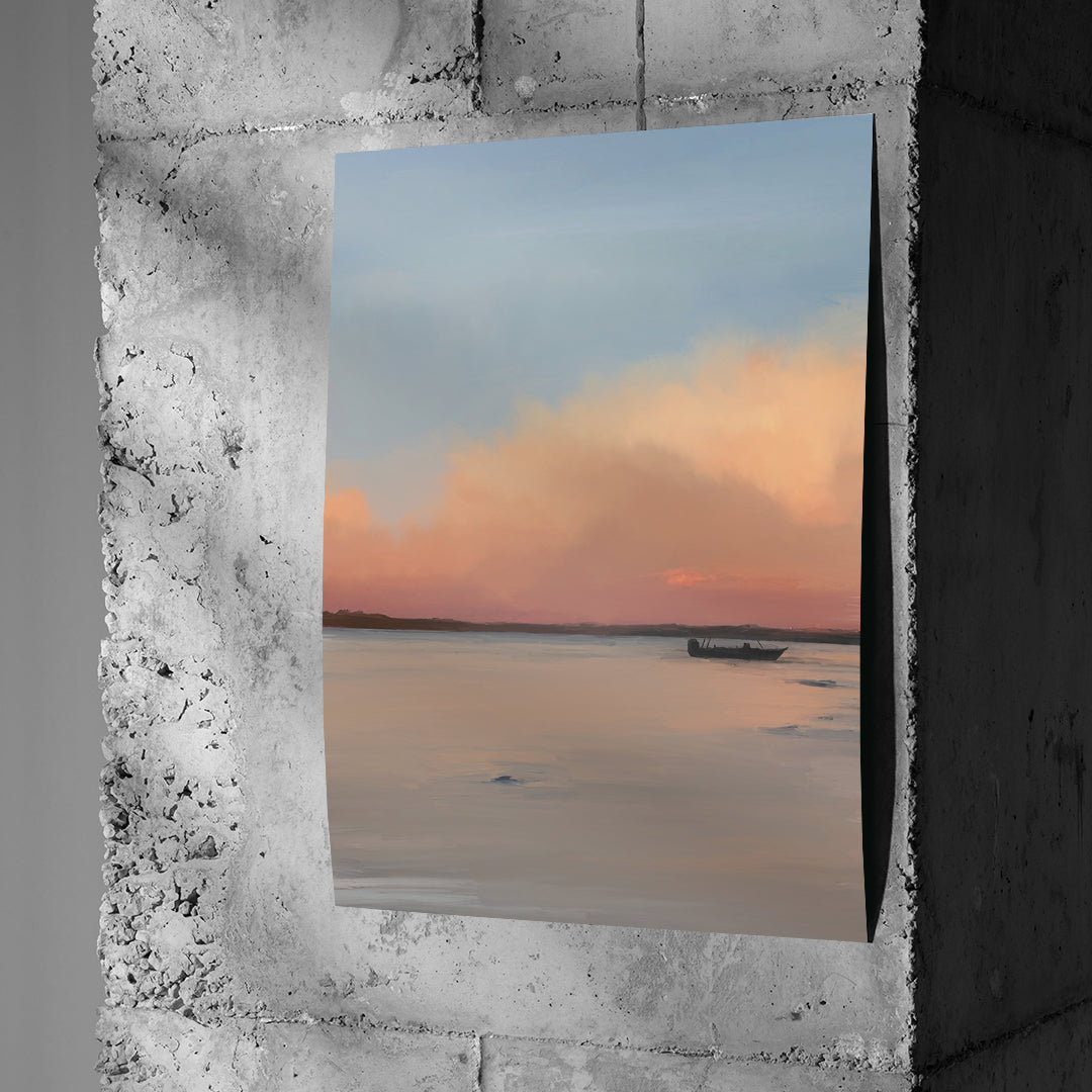 DOTCOMCANVAS Porto Rico Poster an Betonwand