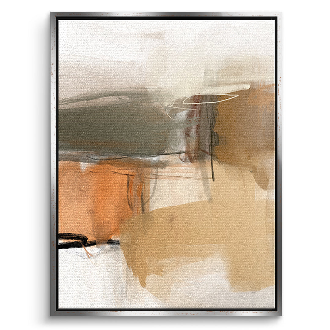 DOTCOMCANVAS Close To My Chest 01 Leinwandbild Vorderansicht Silber