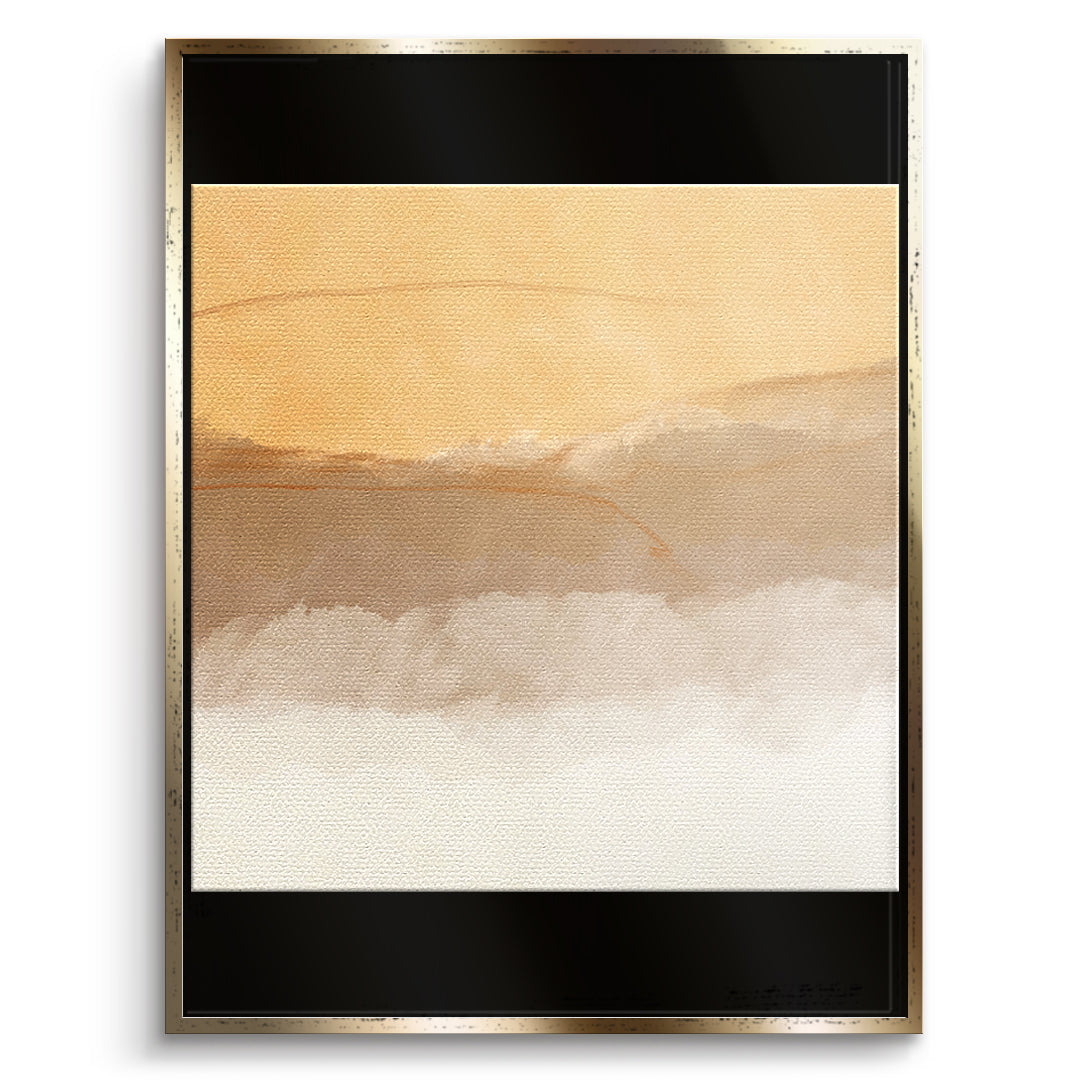 DOTCOMCANVAS In soft time Leinwandbild Vorderansicht mit goldenem Rahmen