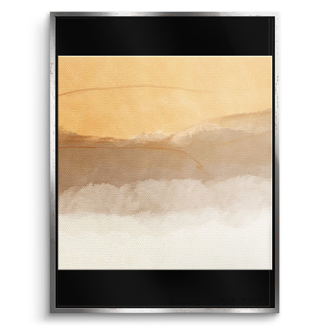 DOTCOMCANVAS In soft time Leinwandbild Vorderansicht mit silbernem Rahmen