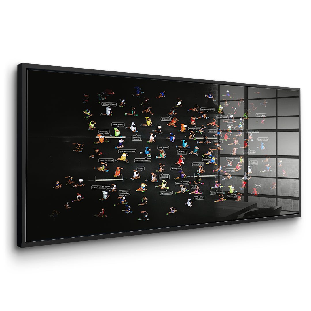 Acrylglasbild Small people thing Seite Schwarz