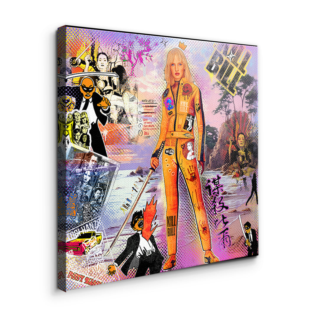 DOTCOMCANVAS Yellow Vengeance Leinwandbild Seitenansicht ohne Rahmen