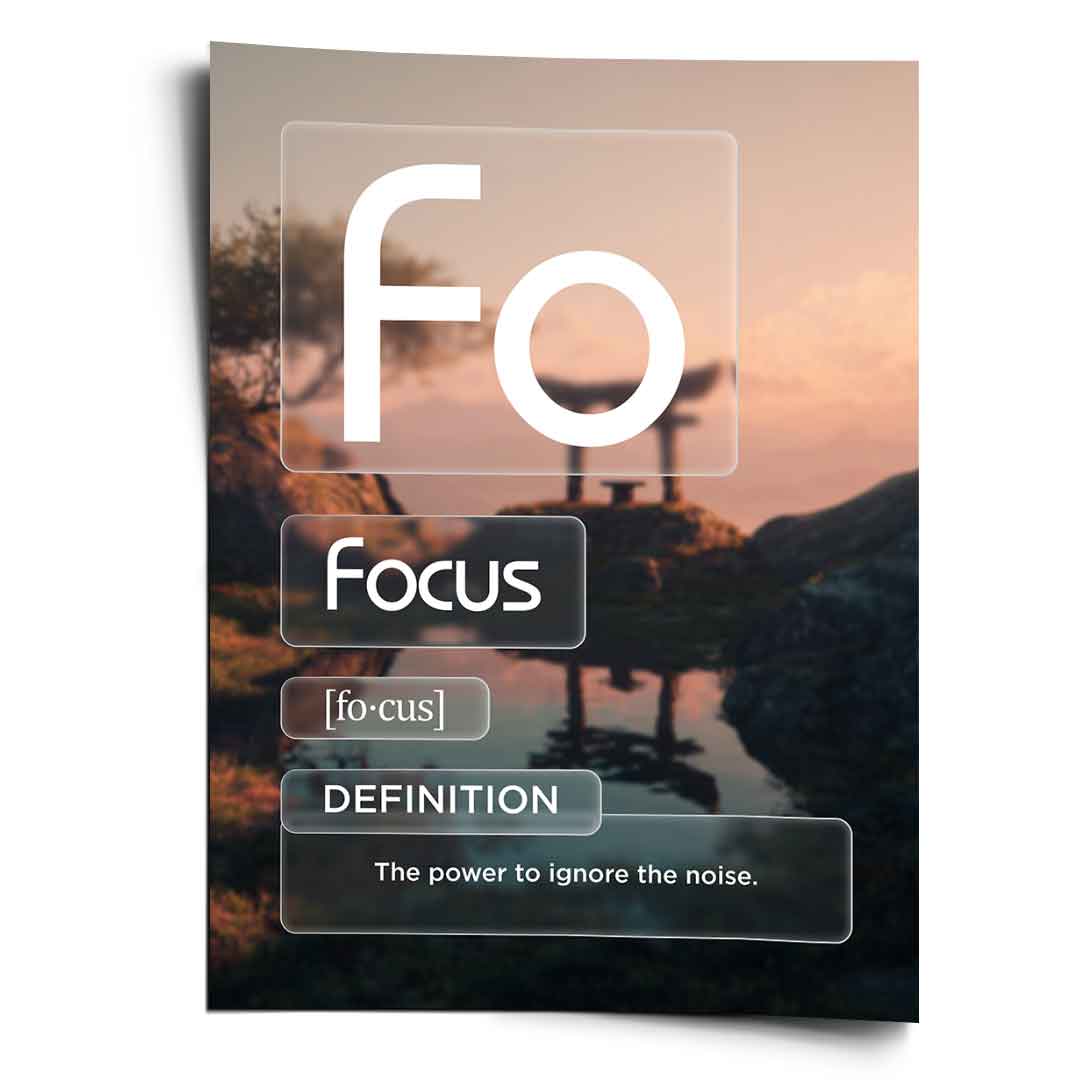 DOTCOMCANVAS® Focus (Fo) Poster Version Farbig – Vorderansicht