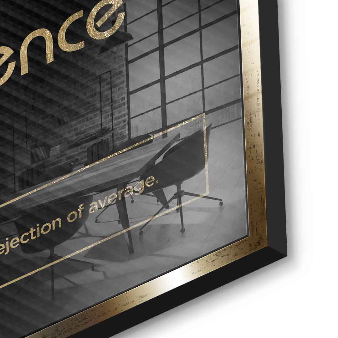 DOTCOMCANVAS® Excellence (Ex) Acrylglasbild Version Schwarz – Detailansicht