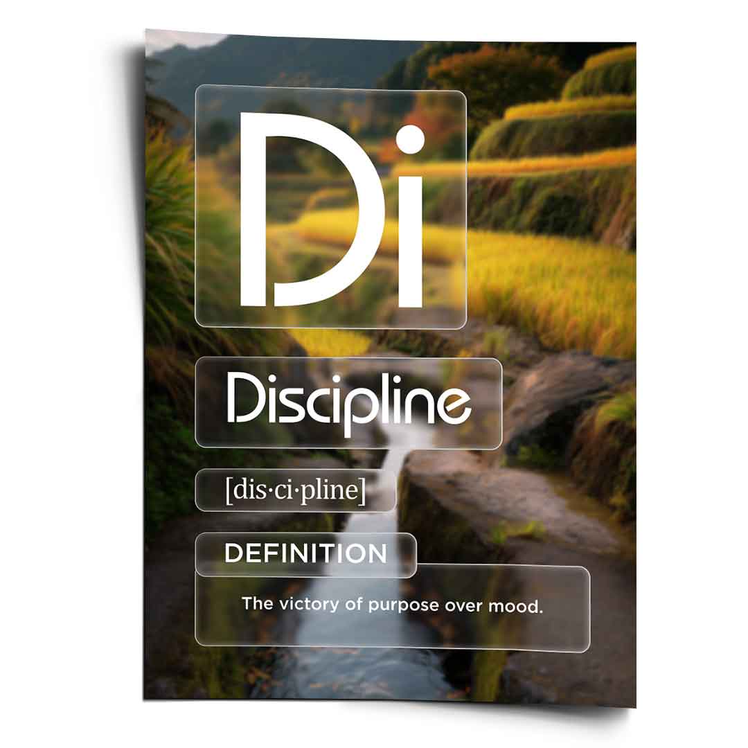 DOTCOMCANVAS® Discipline (Di) Poster Version Farbig – Vorderansicht