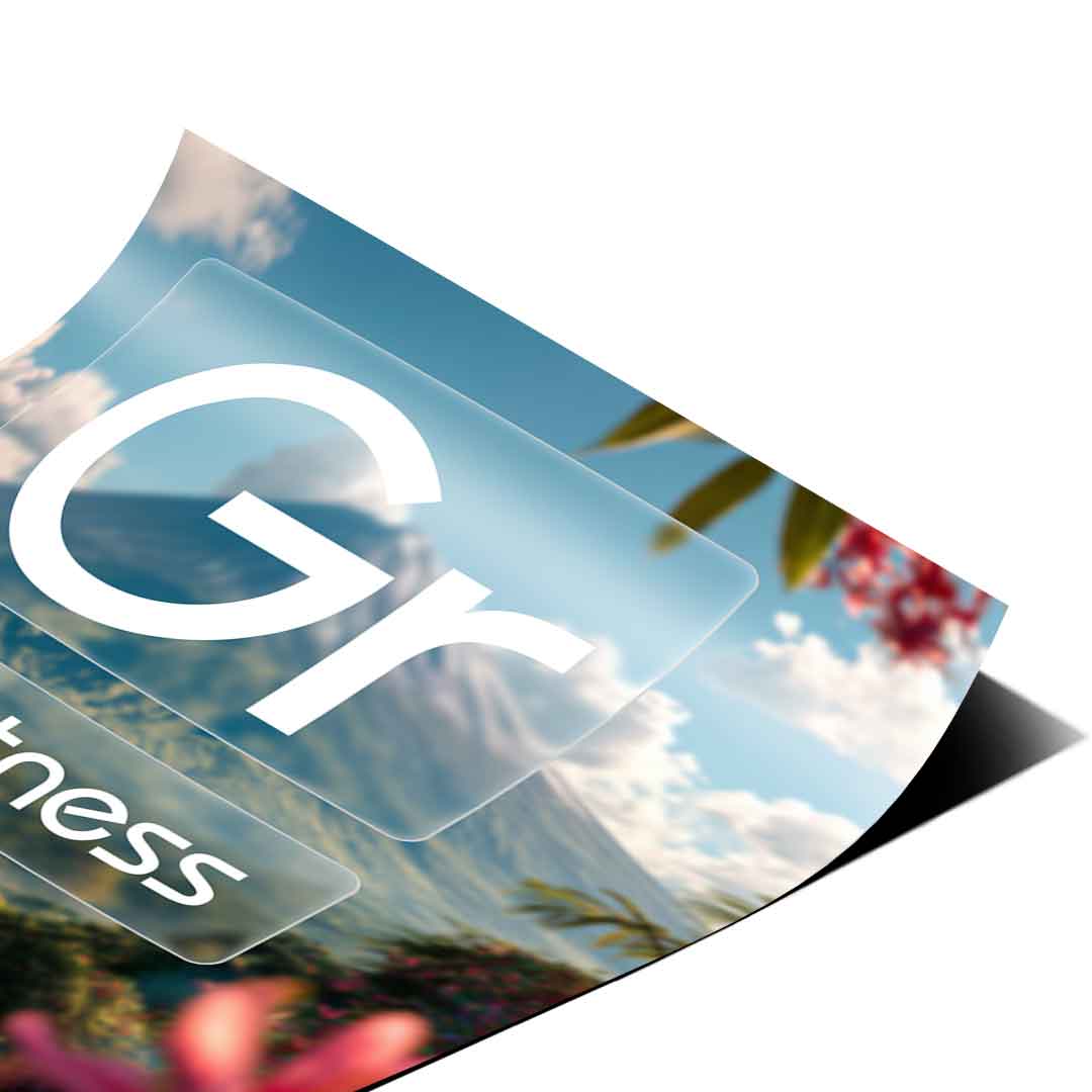 DOTCOMCANVAS® Greatness (Gr) Poster Version Farbig – Eck-Detail