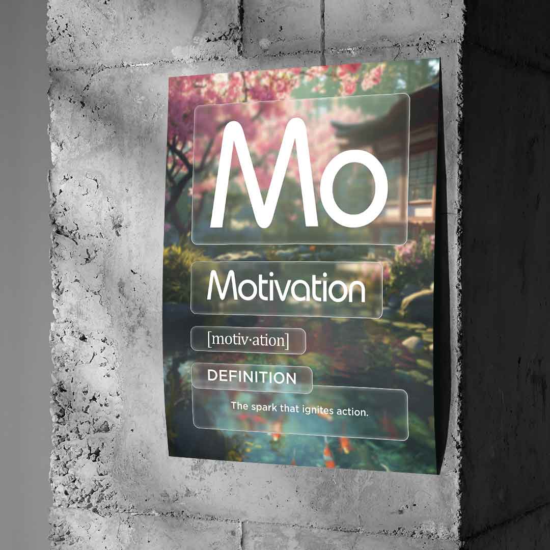 DOTCOMCANVAS® Motivation (Mo) Poster Version Farbig – Wand-Mockup