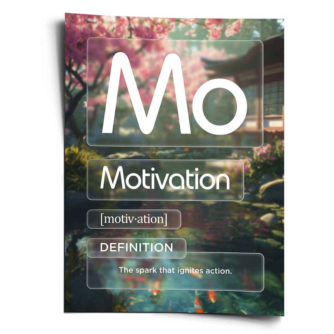 DOTCOMCANVAS® Motivation (Mo) Poster Version Farbig – Vorderansicht