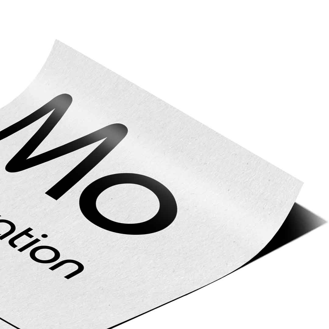 DOTCOMCANVAS® Motivation (Mo) Poster Version Weiß – Eck-Detail