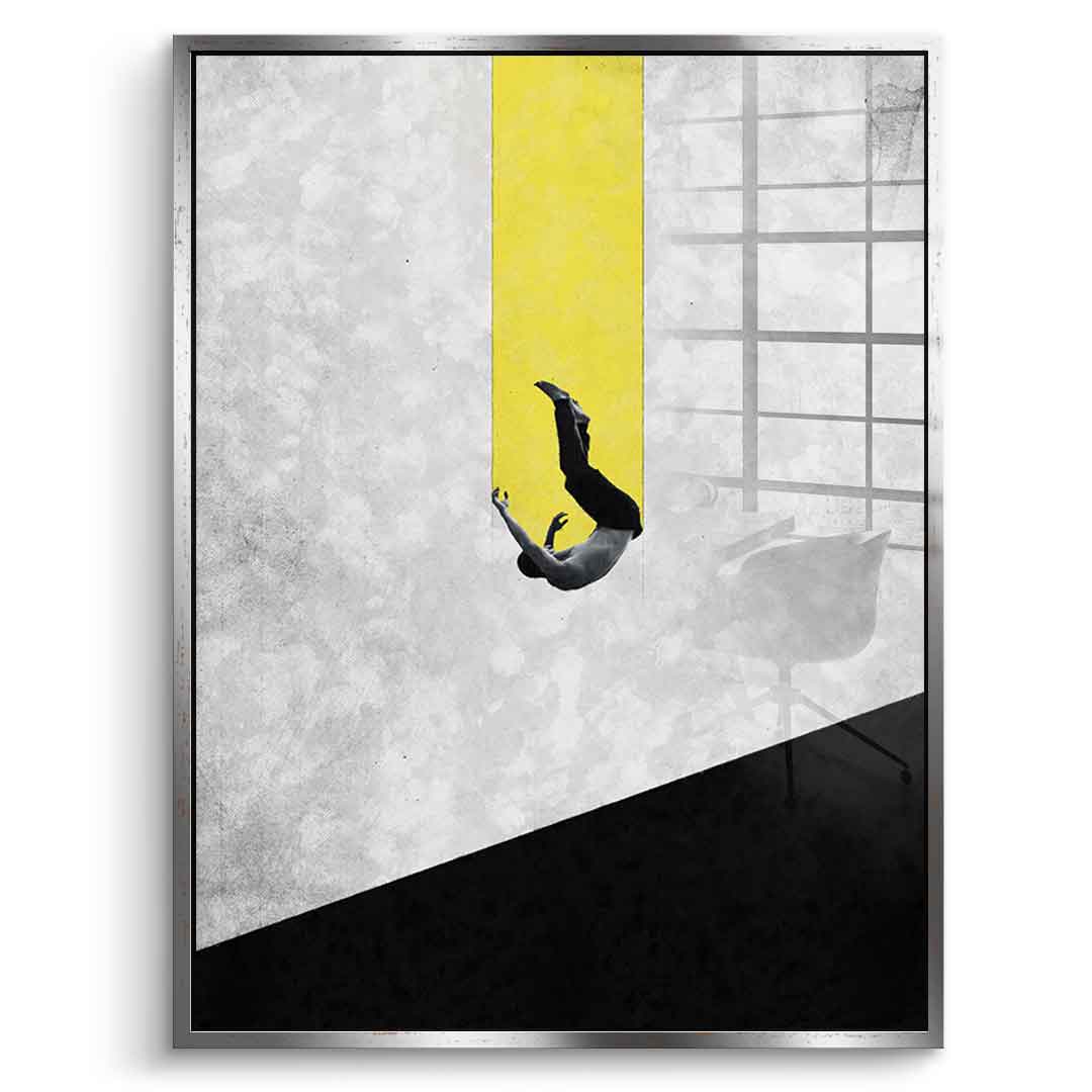 DOTCOMCANVAS® The great fall Acrylglasbild – Schwarzer Rahmen