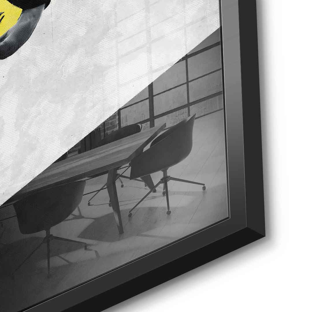 DOTCOMCANVAS® The great fall Acrylglasbild – Schlafzimmer Inszenierung