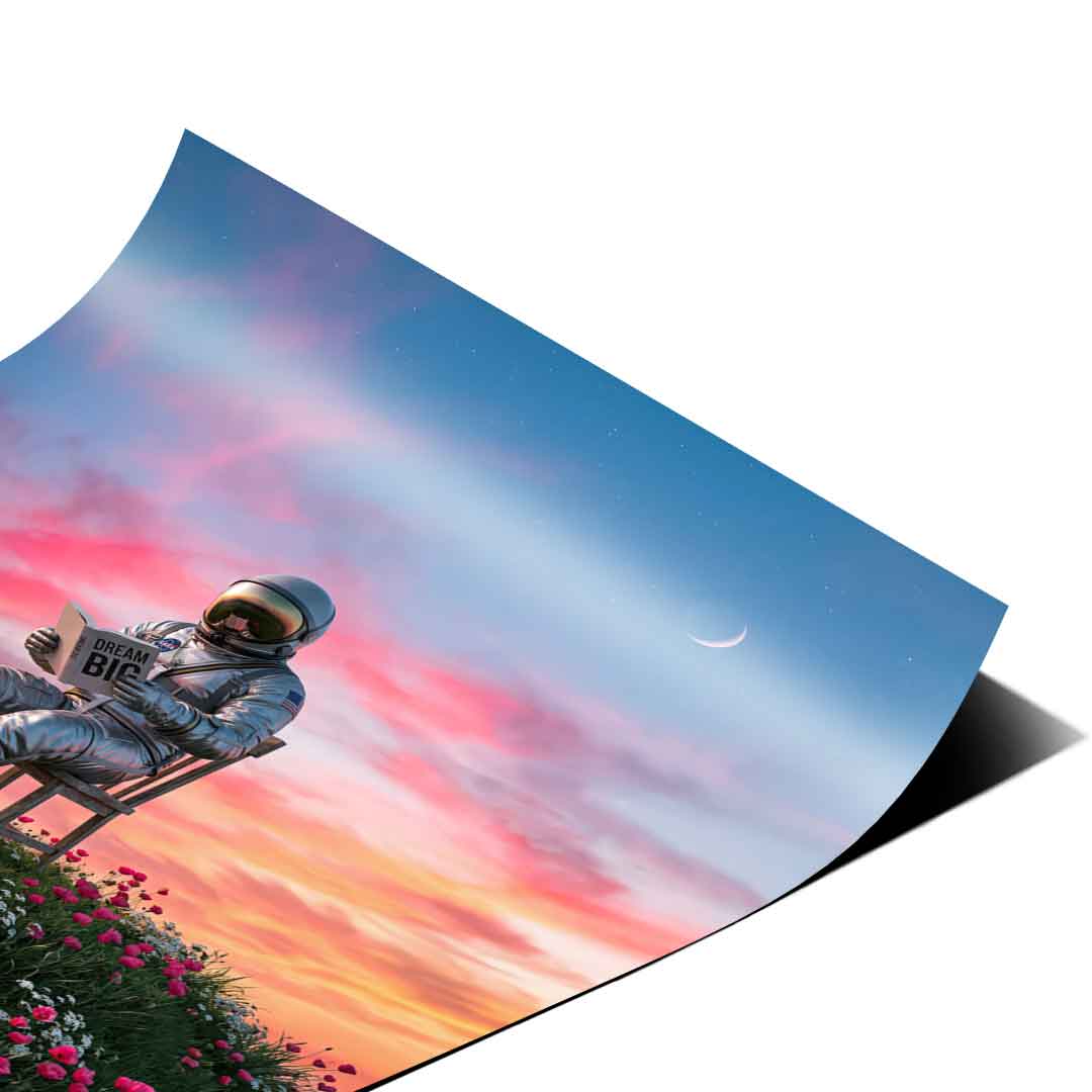 DOTCOMCANVAS® Astronaut's Big Dreams Poster – Detail