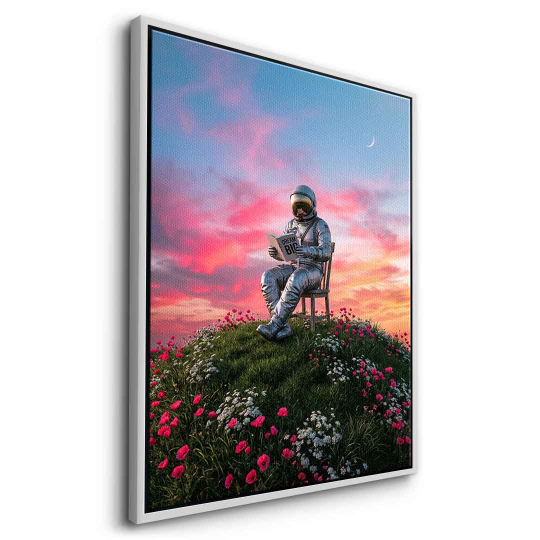 DOTCOMCANVAS® Astronaut's Big Dreams Leinwandbild – Seitenansicht