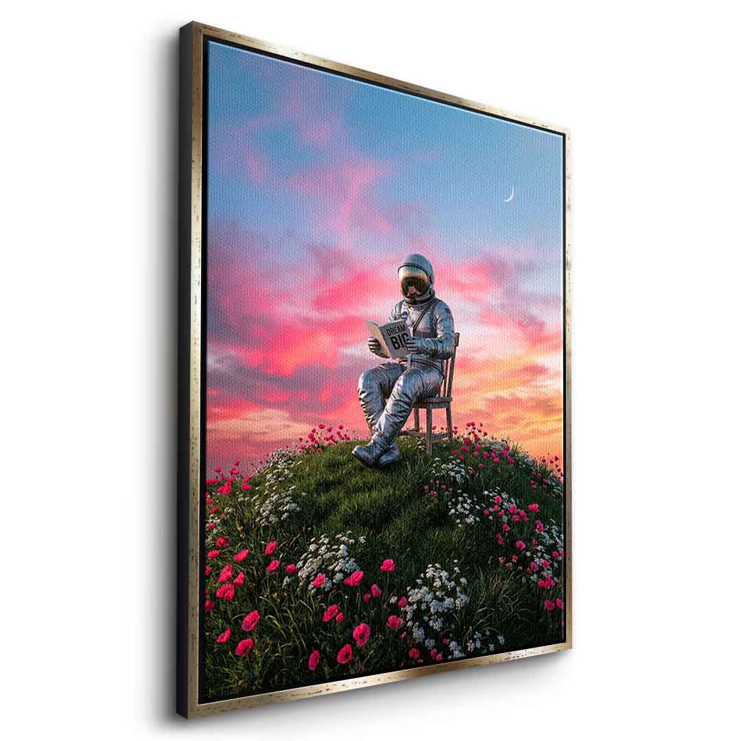 DOTCOMCANVAS® Astronaut's Big Dreams Leinwandbild – Seitenansicht