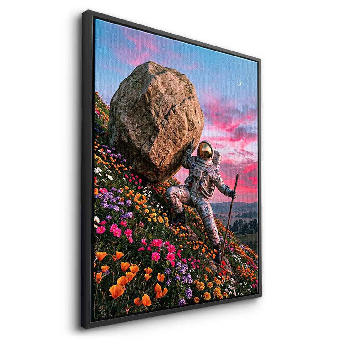 DOTCOMCANVAS® Astronaut's Heavy Burden Leinwandbild – Seitenansicht 11