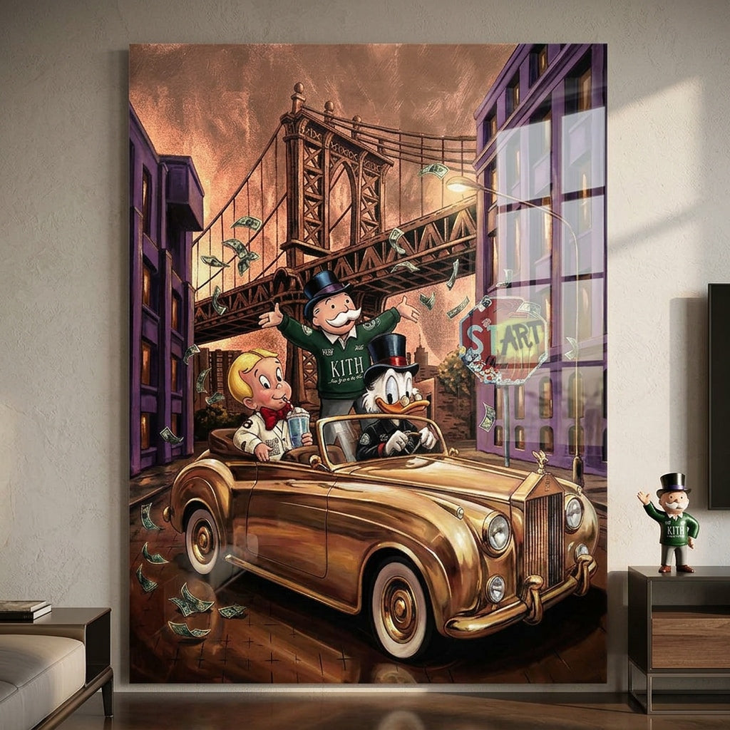 DOTCOMCANVAS New York Vibe Acrylglasbild Raum-Mockup Wohnzimmer