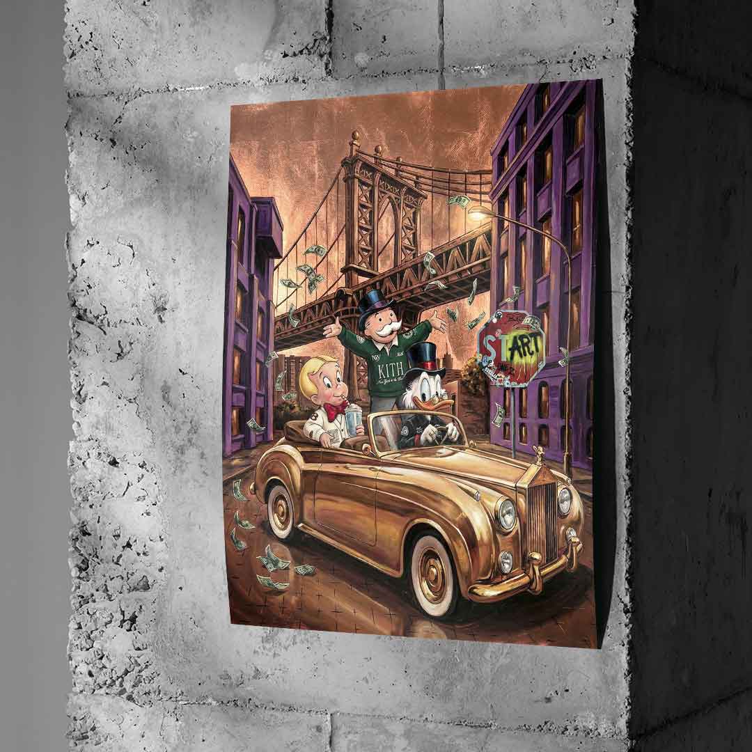 DOTCOMCANVAS New York Vibe Poster Beton-Wand Ansicht