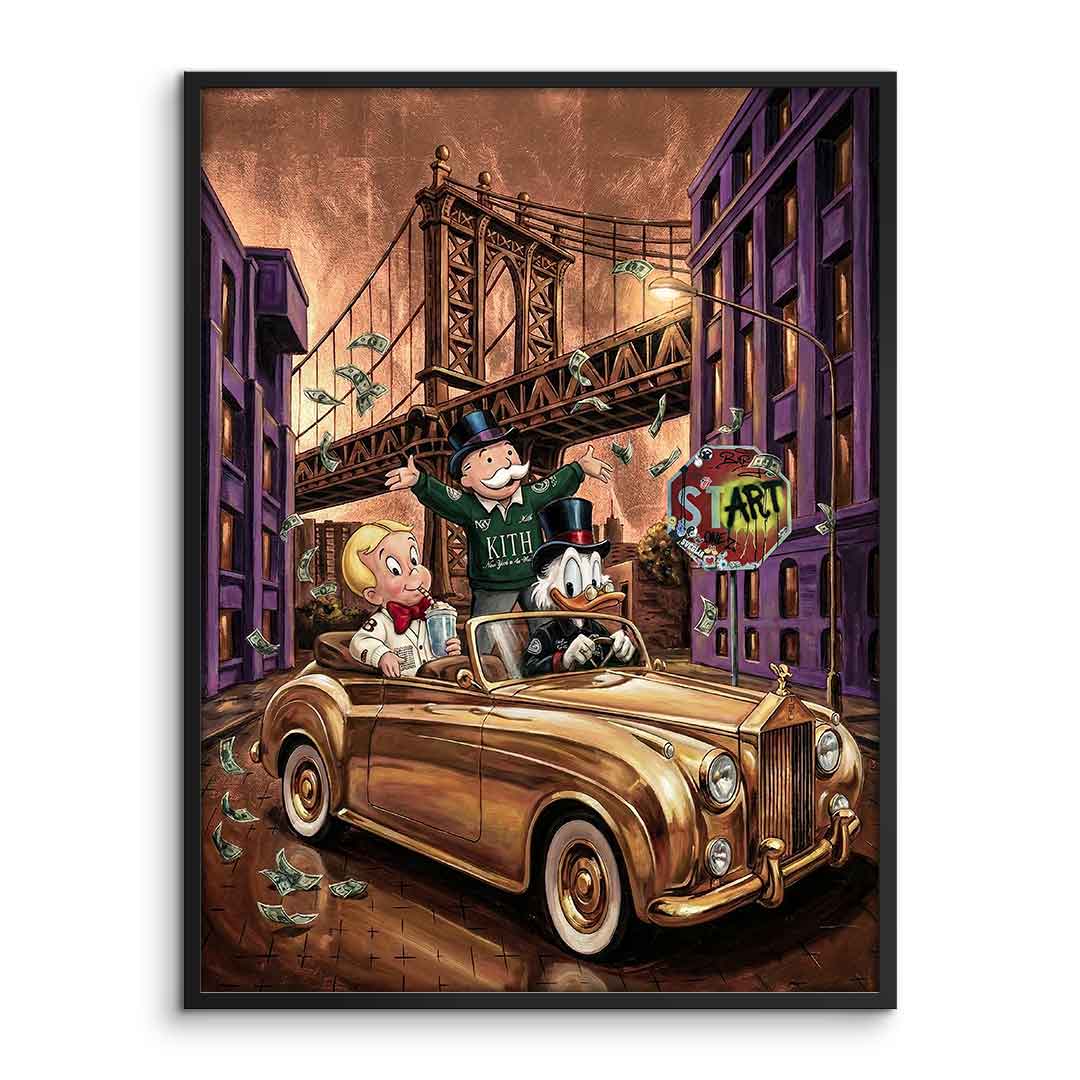 DOTCOMCANVAS New York Vibe Poster mit Rahmen Frontansicht