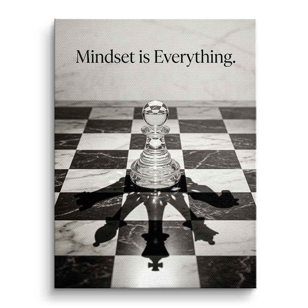 DOTCOMCANVAS Mindset is Everything Leinwandbild Frontansicht Ohne Rahmen