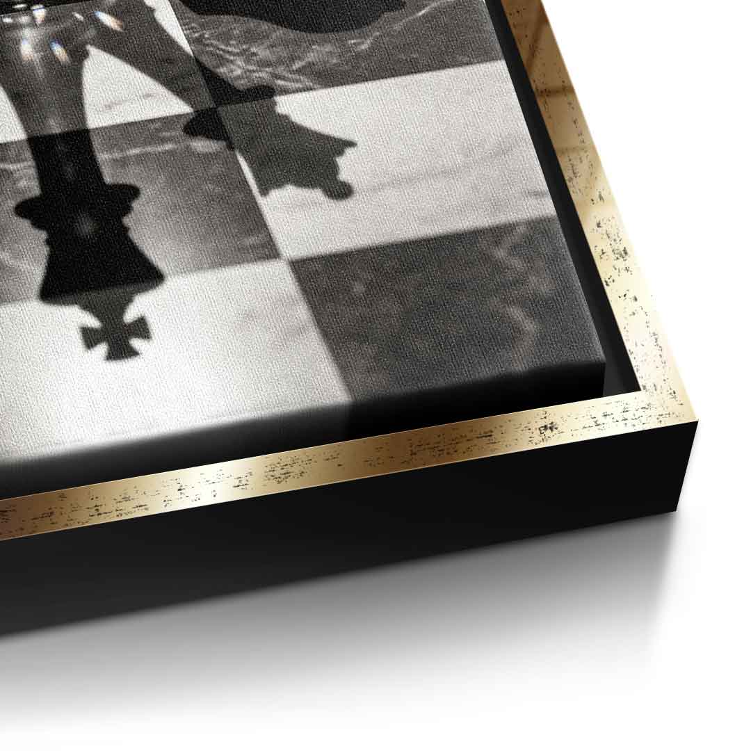 DOTCOMCANVAS Mindset is Everything Leinwandbild Detailansicht Gold Rahmen
