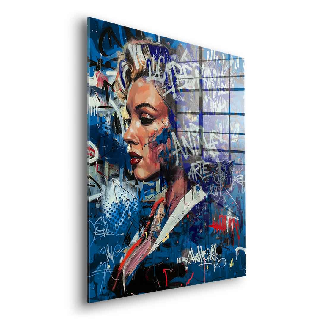 DOTCOMCANVAS Merlin Graffiti Acrylglasbild Seitenansicht Ohne Rahmen
