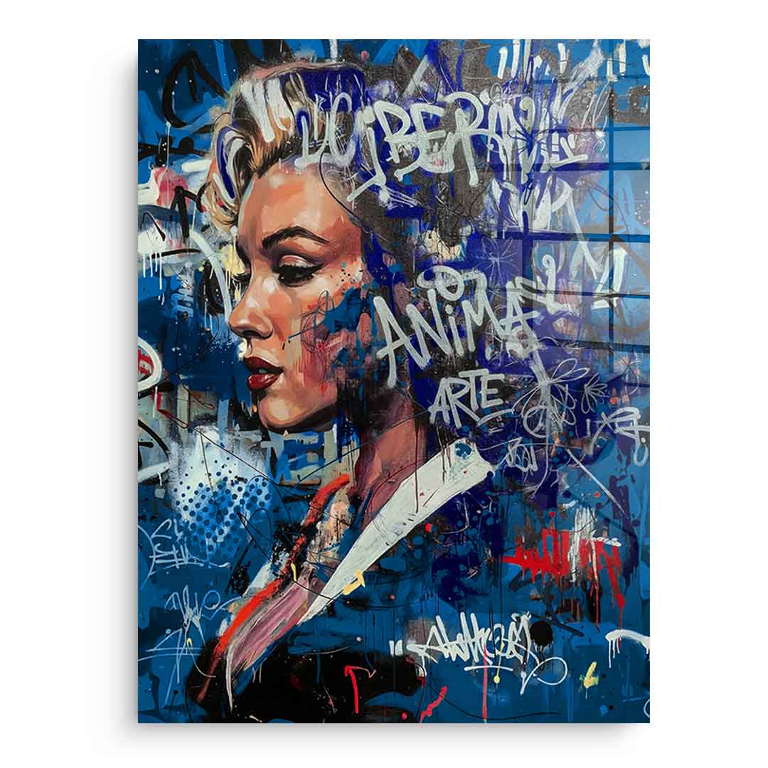 DOTCOMCANVAS Merlin Graffiti Acrylglasbild Frontansicht Ohne Rahmen