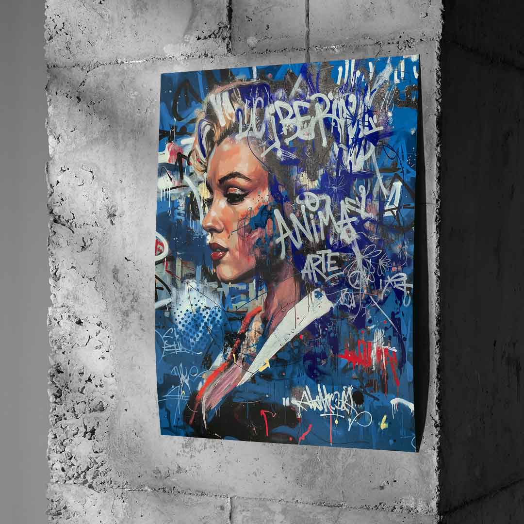 DOTCOMCANVAS Merlin Graffiti Poster Beton Wand Mockup