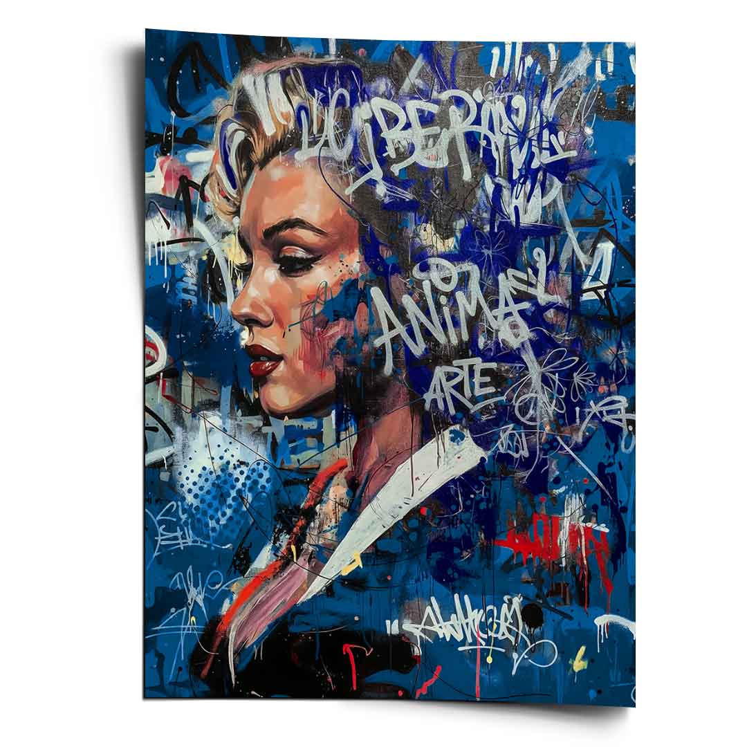 DOTCOMCANVAS Merlin Graffiti Poster Frontansicht Hochformat