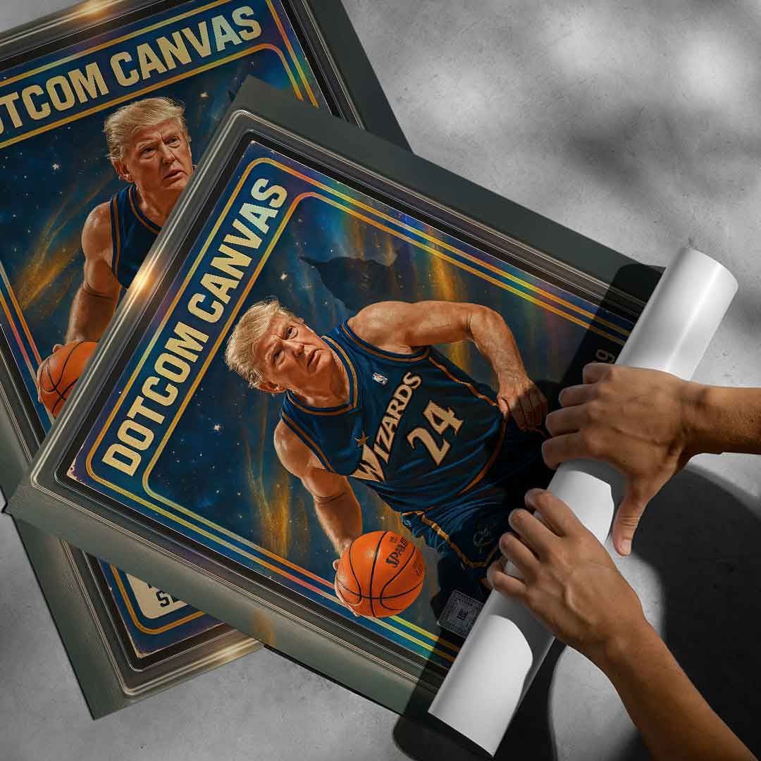DOTCOMCANVAS Donald Trump Basketball Card Poster - Roll-up Poster