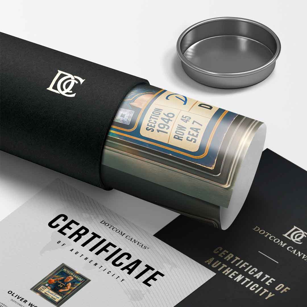 DOTCOMCANVAS Donald Trump Basketball Card Poster - Tube Roll Verpackung