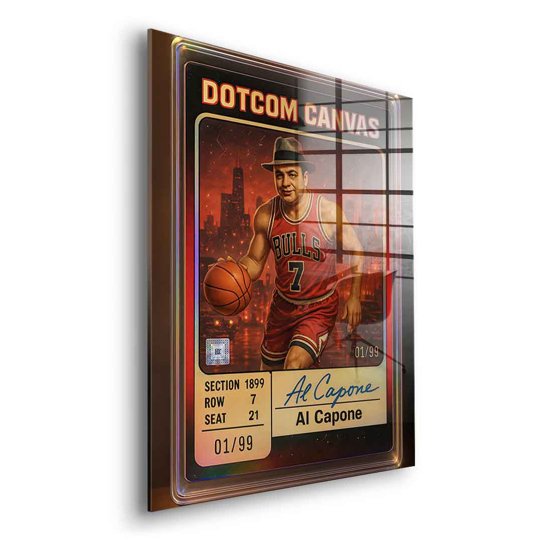 DOTCOMCANVAS Al Capone Basketball Card Acrylglasbild Seitenansicht Ohne Rahmen