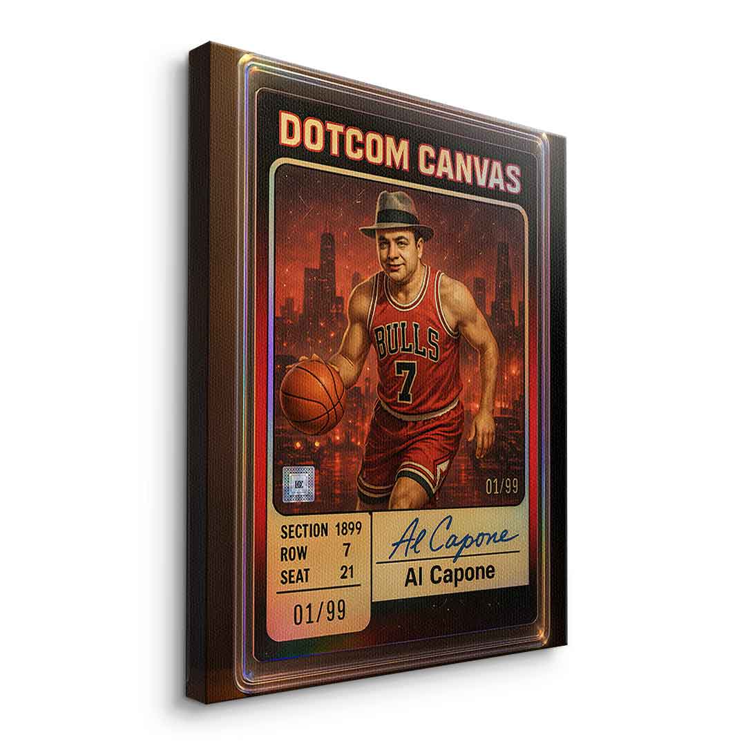DOTCOMCANVAS Al Capone Basketball Card Leinwandbild Seitenansicht Ohne Rahmen