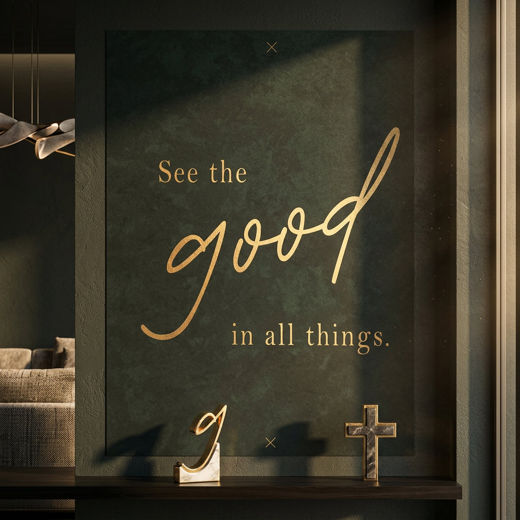DOTCOMCANVAS See the GOOD Poster Raum-Mockup im Wohnraum