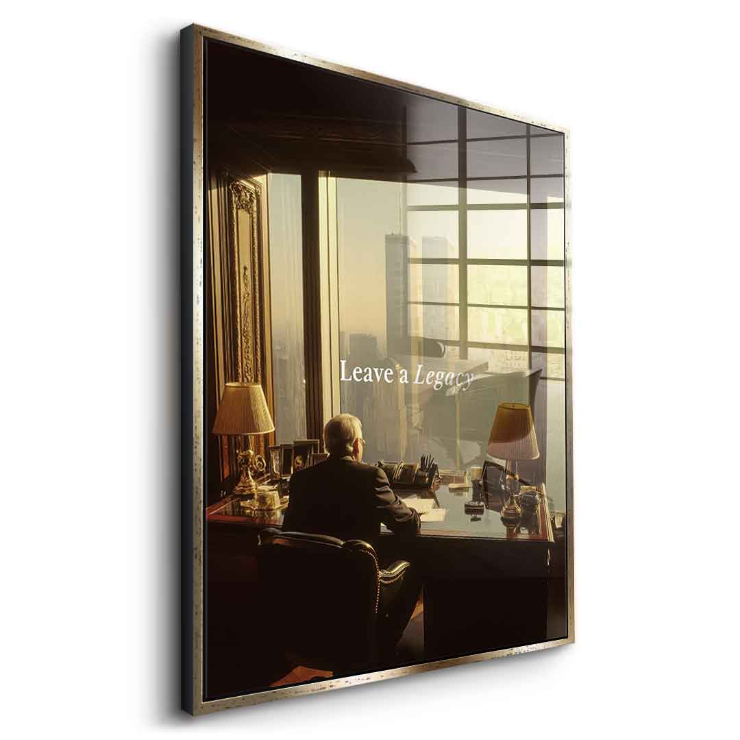 DOTCOMCANVAS Leave a Legacy Acrylglasbild – Seitenansicht Silberrahmen