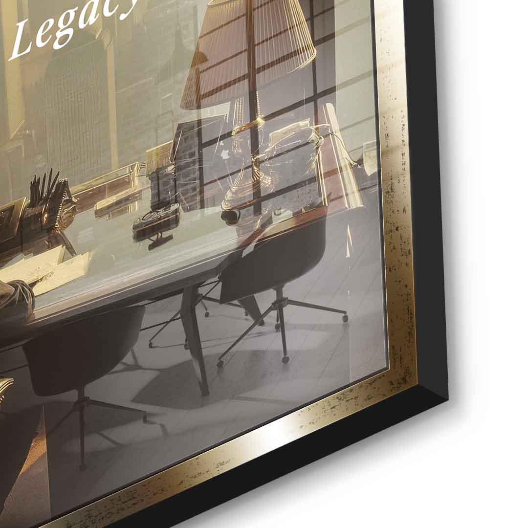 DOTCOMCANVAS Leave a Legacy Acrylglasbild – Detail Goldrahmen