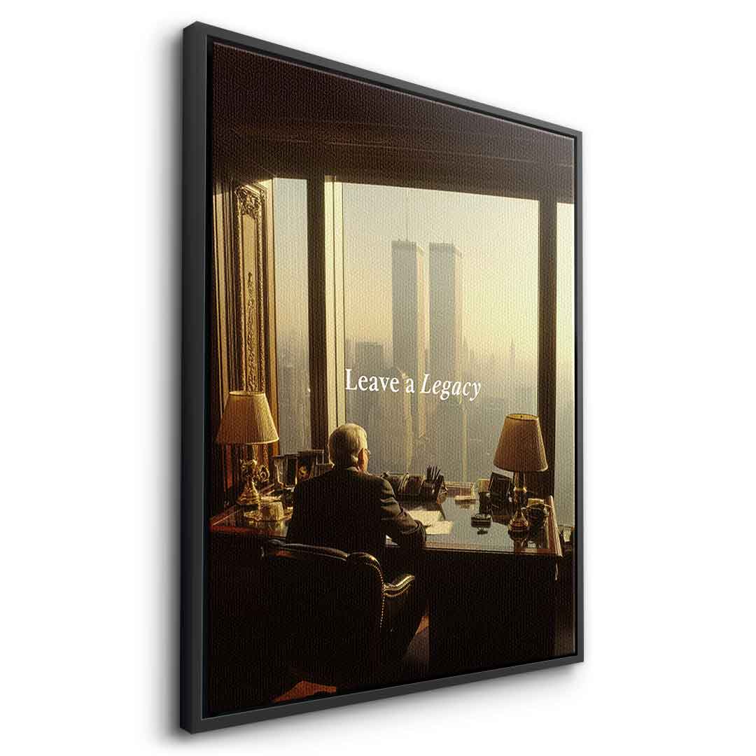 DOTCOMCANVAS Leave a Legacy Leinwandbild – Seitenansicht schwarzer Rahmen