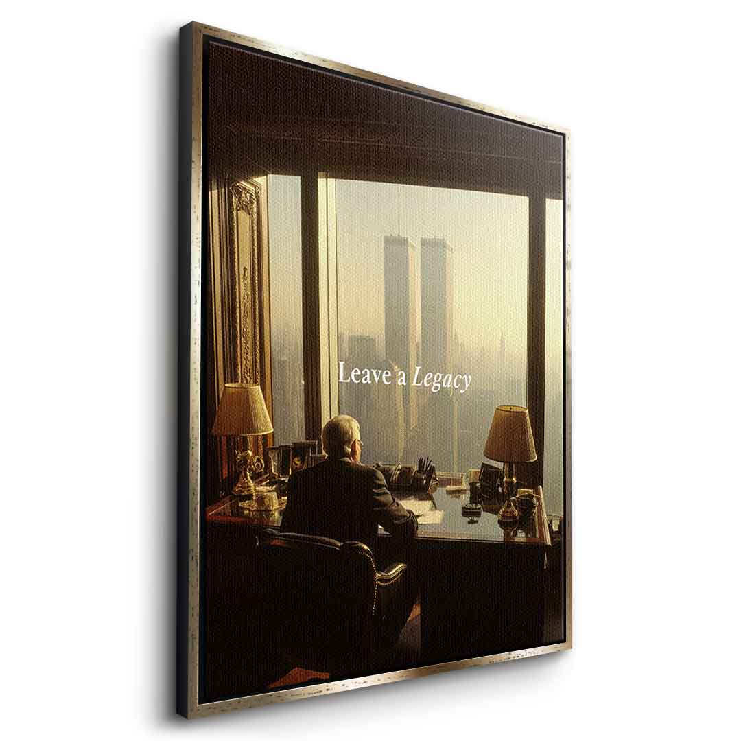 DOTCOMCANVAS Leave a Legacy Leinwandbild – Seitenansicht Goldrahmen